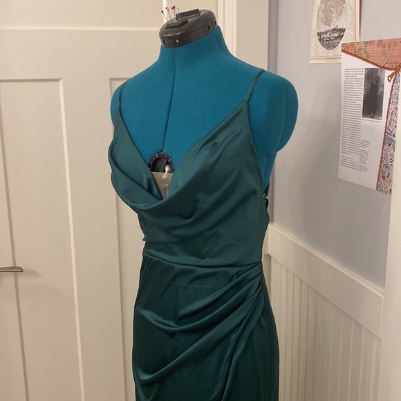 BRAND NEW Cinderella Divine Maxi Dress in a dark emerald green color. - Picture 5 of 6